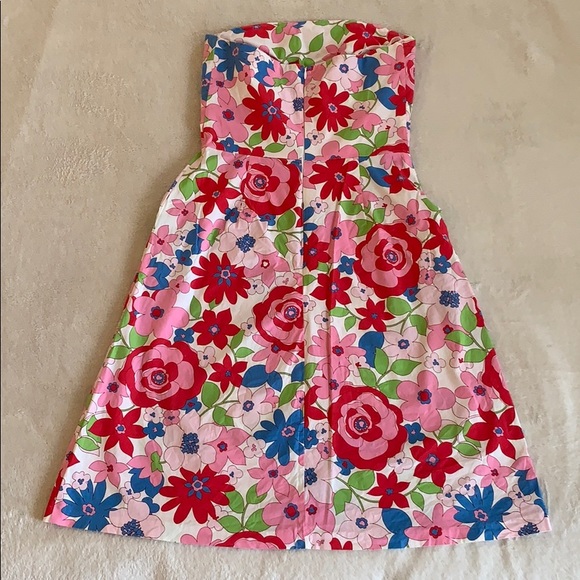 Strapless Floral Dress. - Picture 3 of 5